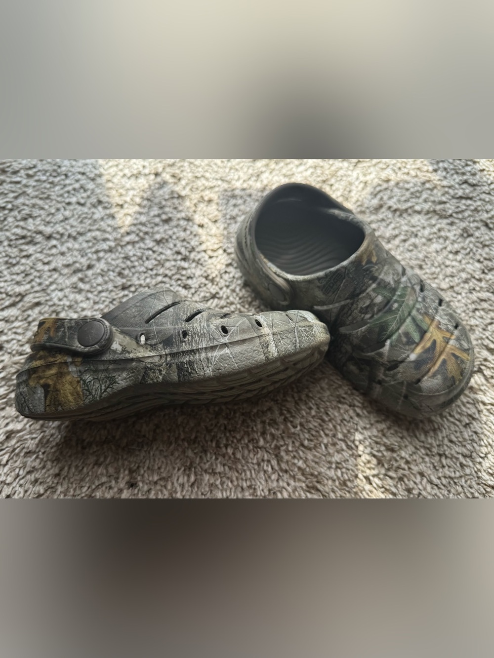 Rugged Shark Size 8 Toddler Camo Clogs Realtree Slip On Shoes